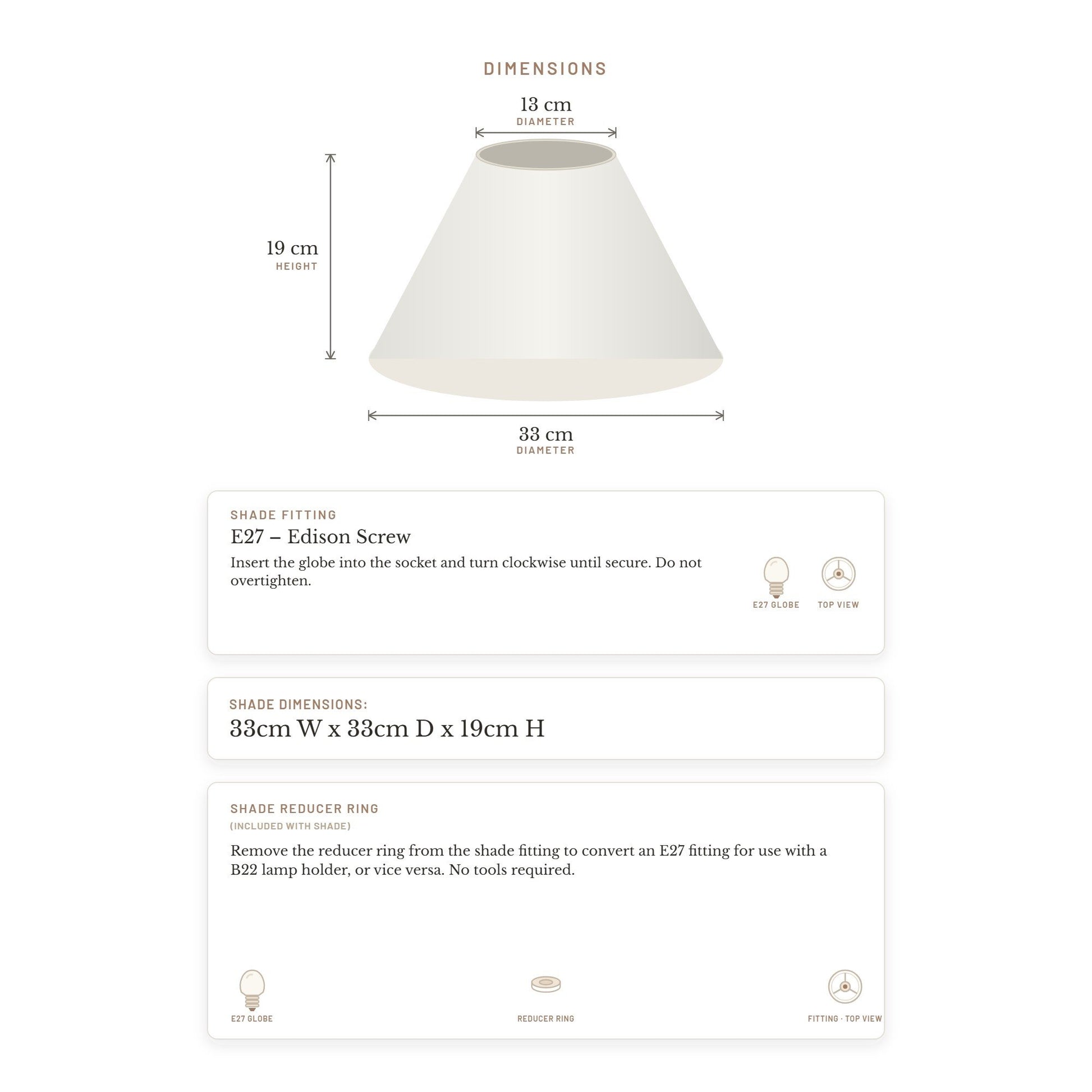 Messina Empire Shade - Small White – view 4