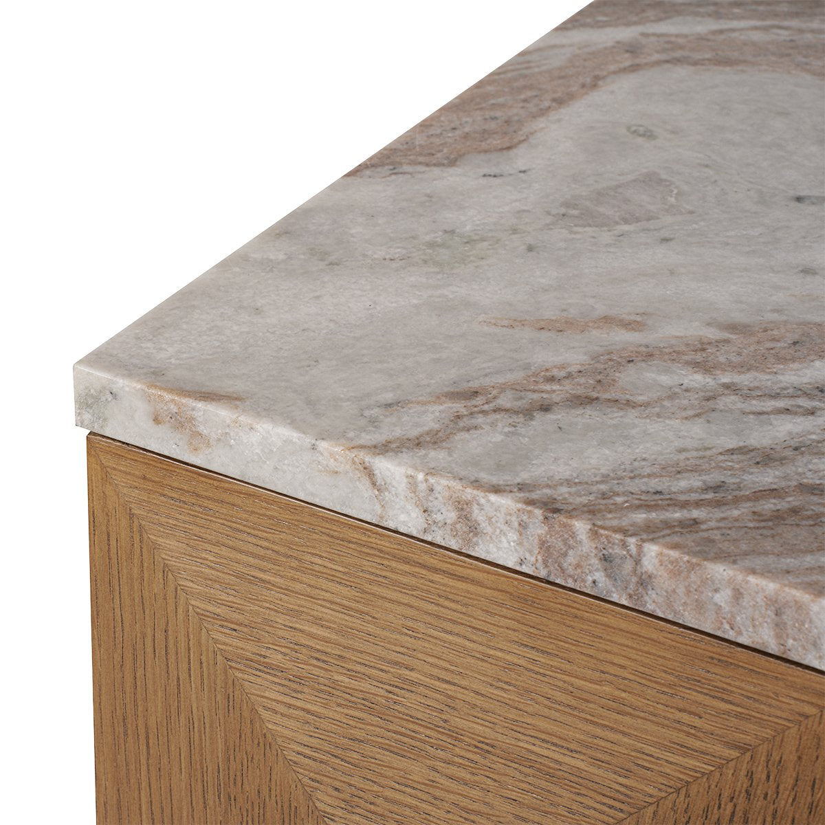 Benedict Walnut Buffet - River Brown Marble