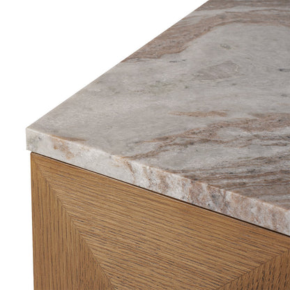 Benedict Walnut Buffet - River Brown Marble