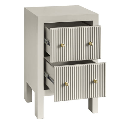 Ariana 40x65cm Bedside Table - Grey