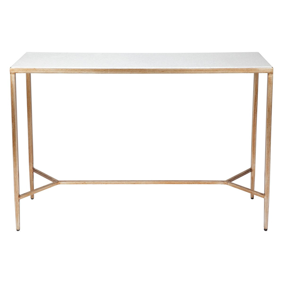 Chloe 90cm Stone Console Table - Antique Gold