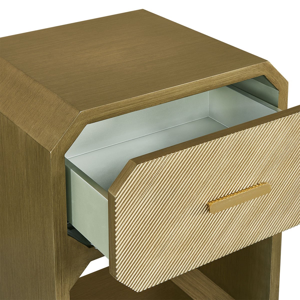 Anderson 50x65cm Bedside Table - Antique Gold