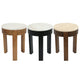 Oliver Travertine Side Table - Small Brown.
