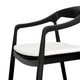 Astrid Ashwood Dining Chair Set of 2 - Black w White Linen