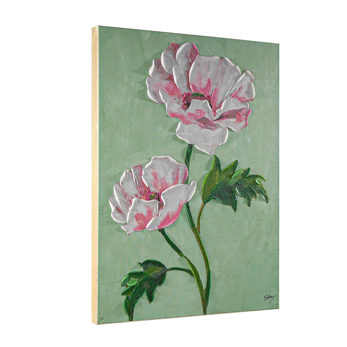 White Poppy Enhanced Canvas Print - OUTLET NSW