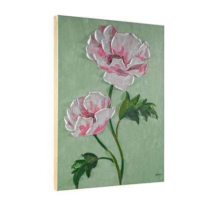 White Poppy Enhanced Canvas Print - OUTLET NSW