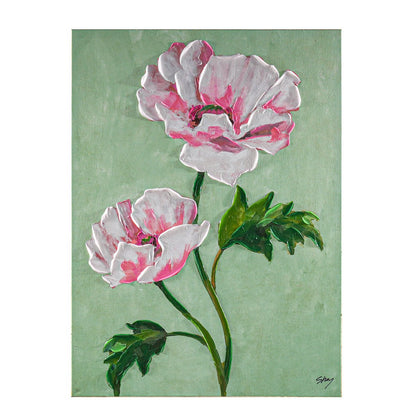 White Poppy Enhanced Canvas Print - OUTLET NSW