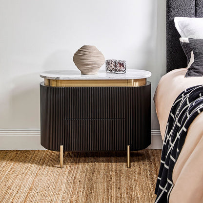 Demarco Bedside Table - Black Set of 2
