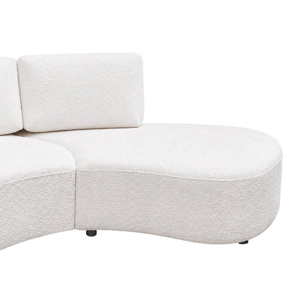 Oriel Modular 5 Seater Sofa - White Chenille