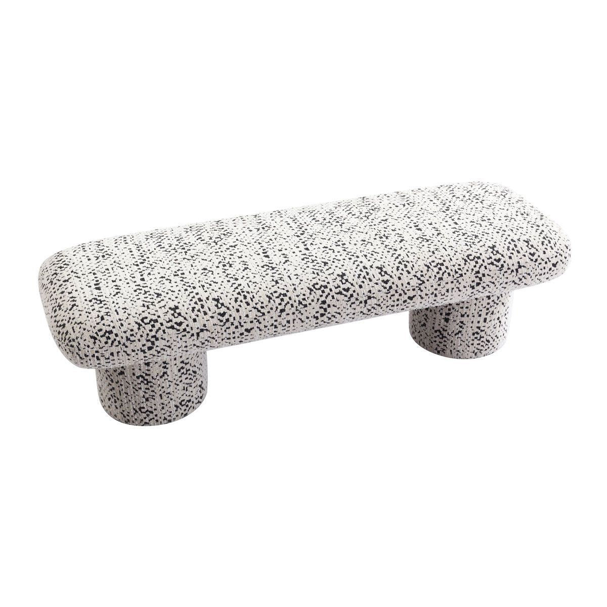 Eleanor Bench Ottoman - Charcoal Jacquard
