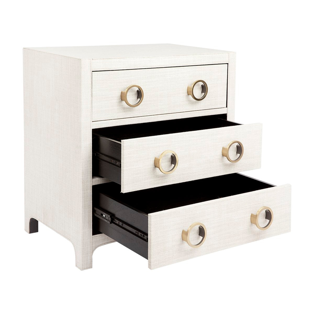 Astley 62x66cm Upholstered Bedside Table - Natural