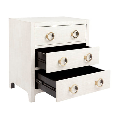 Astley 62x66cm Upholstered Bedside Table - Natural