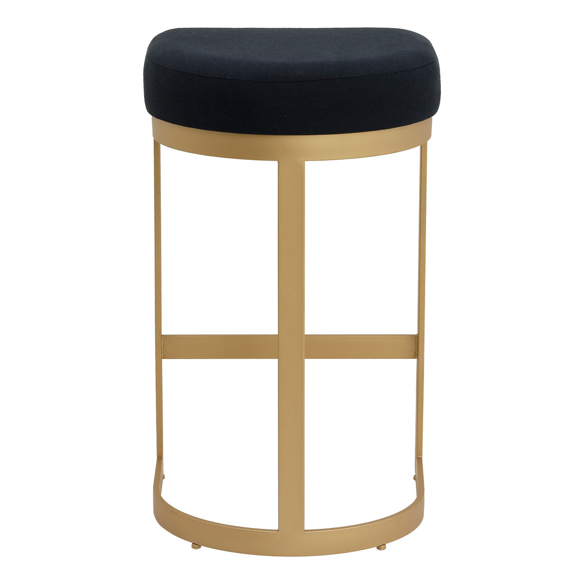 Remy Gold Bar Stool - Black Linen