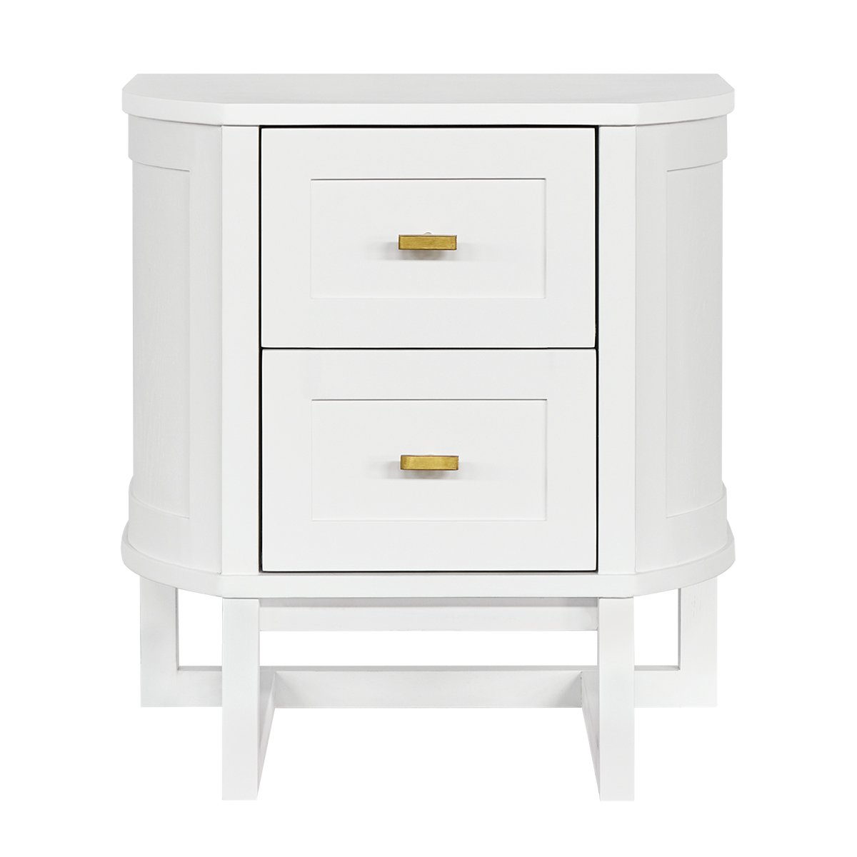 Theodore 55x60cm Bedside Table - White