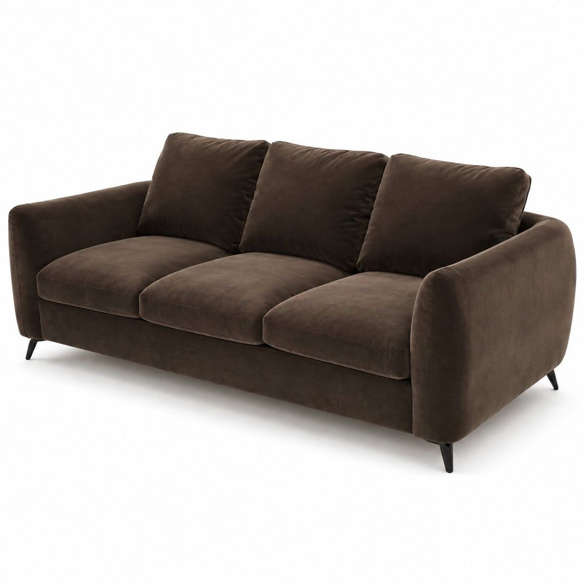 Mosman 3 Seater Sofa - Chocolate Velvet