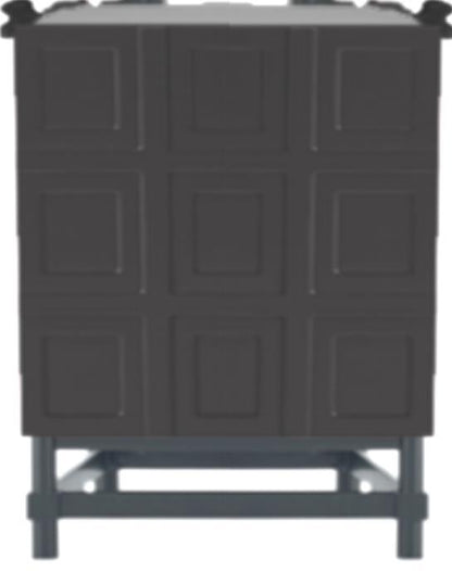 Saxon 2 Drawer Bedside Table - Black - OUTLET NSW