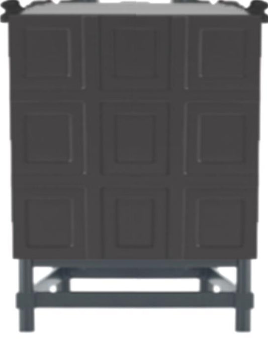 Saxon 2 Drawer Bedside Table - Black - OUTLET NSW
