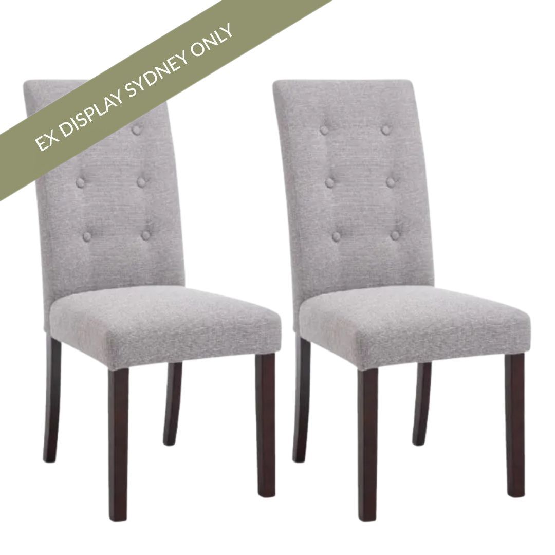 Henry Dining Chair Set of 2 - Stone - OUTLET NSW