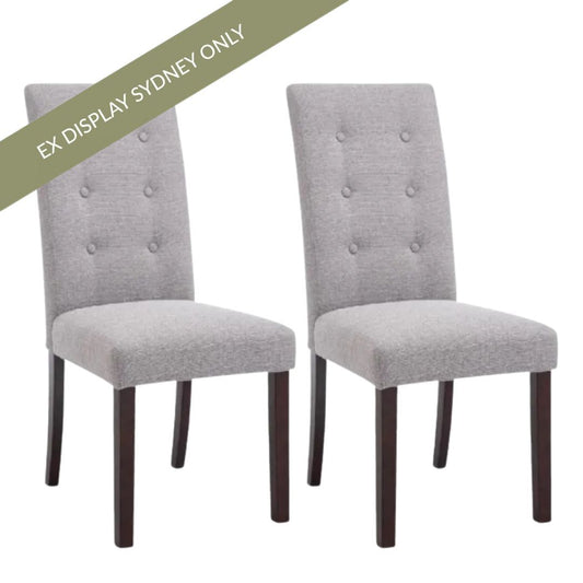 Henry Dining Chair Set of 2 - Stone - OUTLET NSW