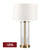 Left Bank Table Lamp - Brass w White Shade