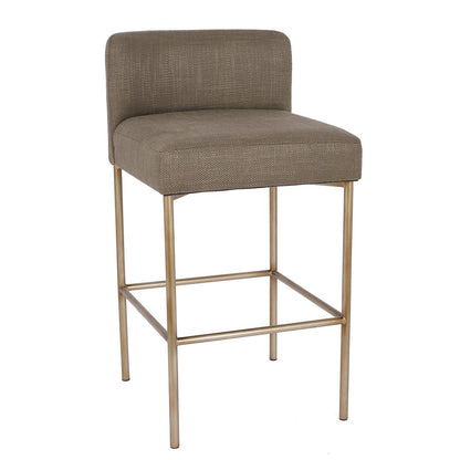 Leon Kitchen Stool - Chocolate Linen