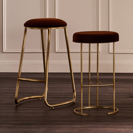 Annie Bar Stool - Dark Chocolate Velvet