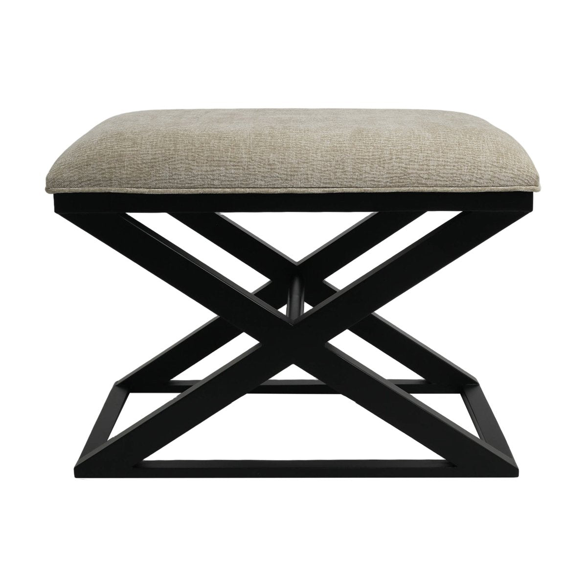 Spencer Black Timber Stool - Wheat