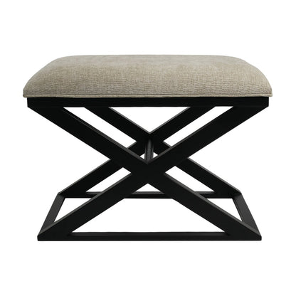 Spencer Black Timber Stool - Wheat