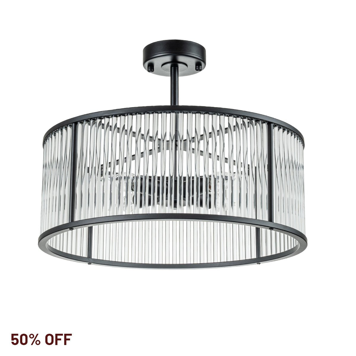 Farrah Flush Mount - Black