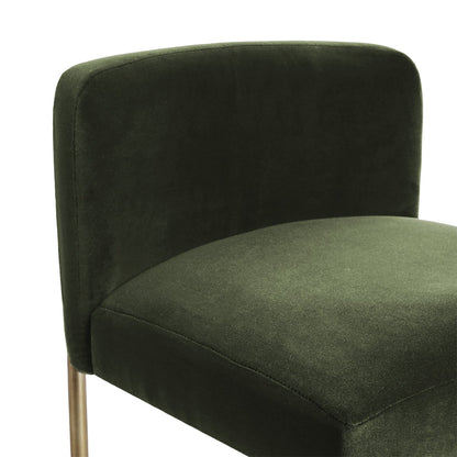 Leon Kitchen Stool - Moss Velvet