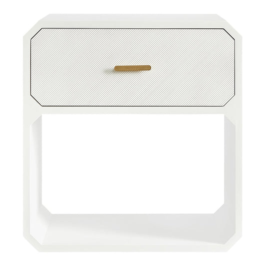 Anderson 1 Drawer Accent Table - White - OUTLET NSW