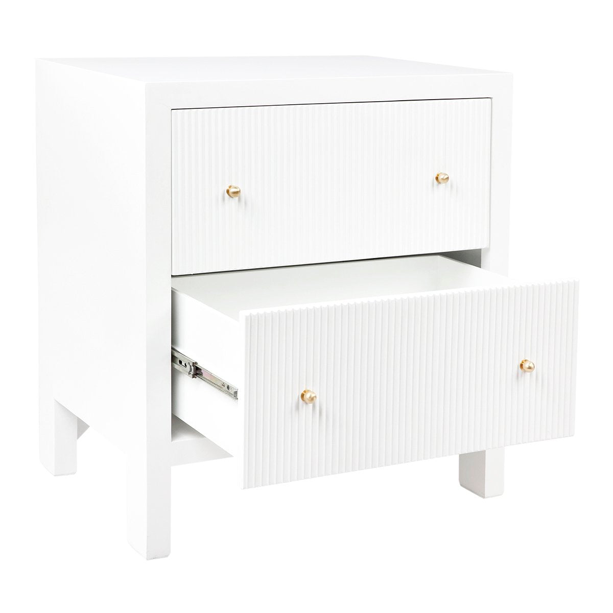Ariana 67x76cm Bedside Table - White