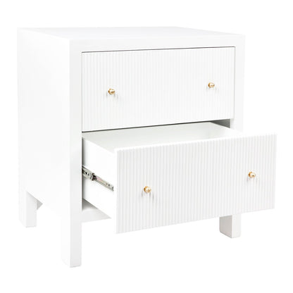 Ariana 67x76cm Bedside Table - White