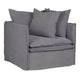 Palm Beach Slip Cover Arm Chair - Slate Grey Linen