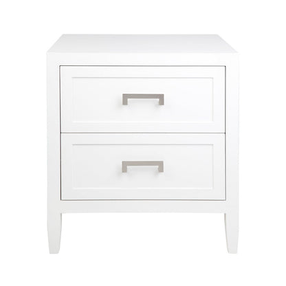 Soloman Large White Bedside Table Set of 2