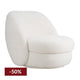 Aurora Swivel Chair - Off White Shearling