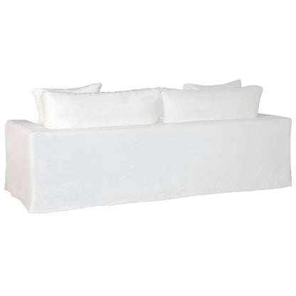 Bungalow 3 Seater Slip Cover Sofa - White Cotton - OUTLET NSW