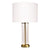 East Side Table Lamp - Brass w White Shade