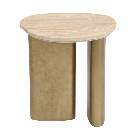 Audrey Small Side Table - Travertine ** Offline pending re-order