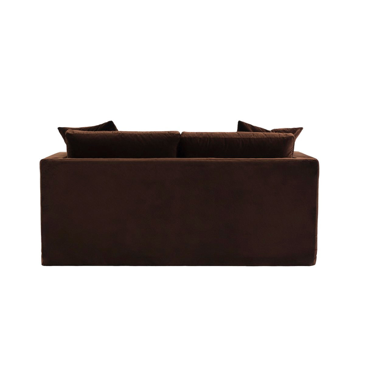 Birkshire 2 Seater Slip Cover Sofa - Dark Chocolate Velvet