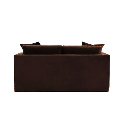 Birkshire 2 Seater Slip Cover Sofa - Dark Chocolate Velvet