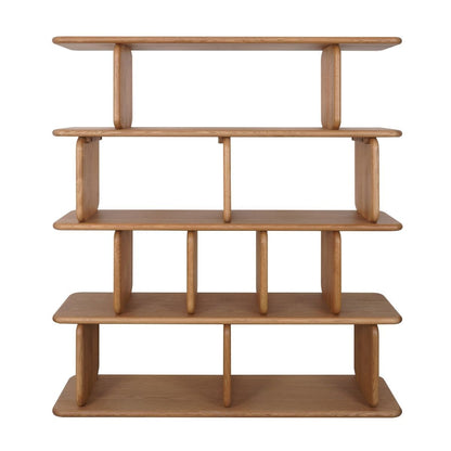 Tudor 140x160cm Oak Shelving Unit - 4 Tier Natural