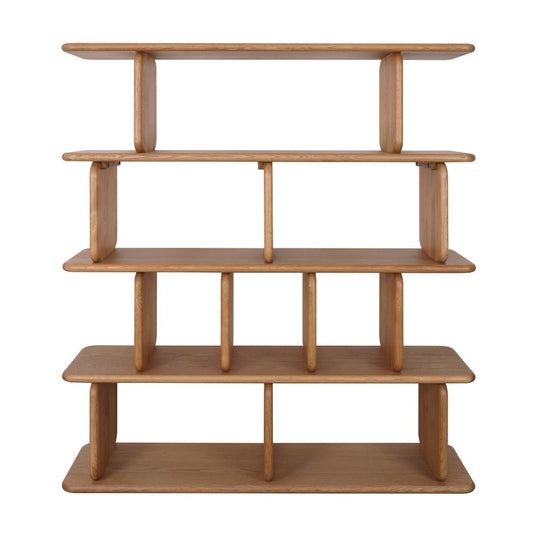 Tudor 140x160cm Oak Shelving Unit - 4 Tier Natural