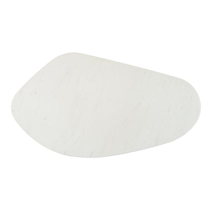 Solstice White Marble Coffee Table - Large Antique Gold