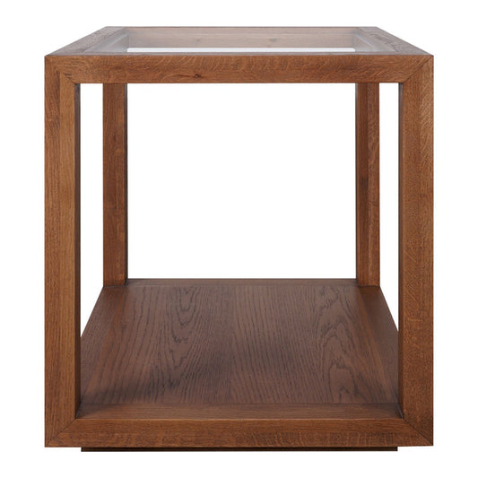 Sadie Oak Square Side Table - Large Walnut