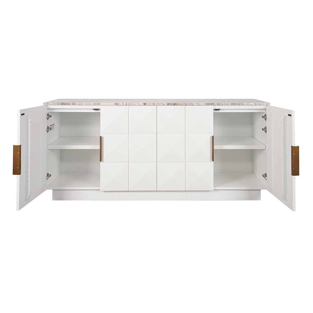 Benedict White Oak Buffet - River Brown Marble
