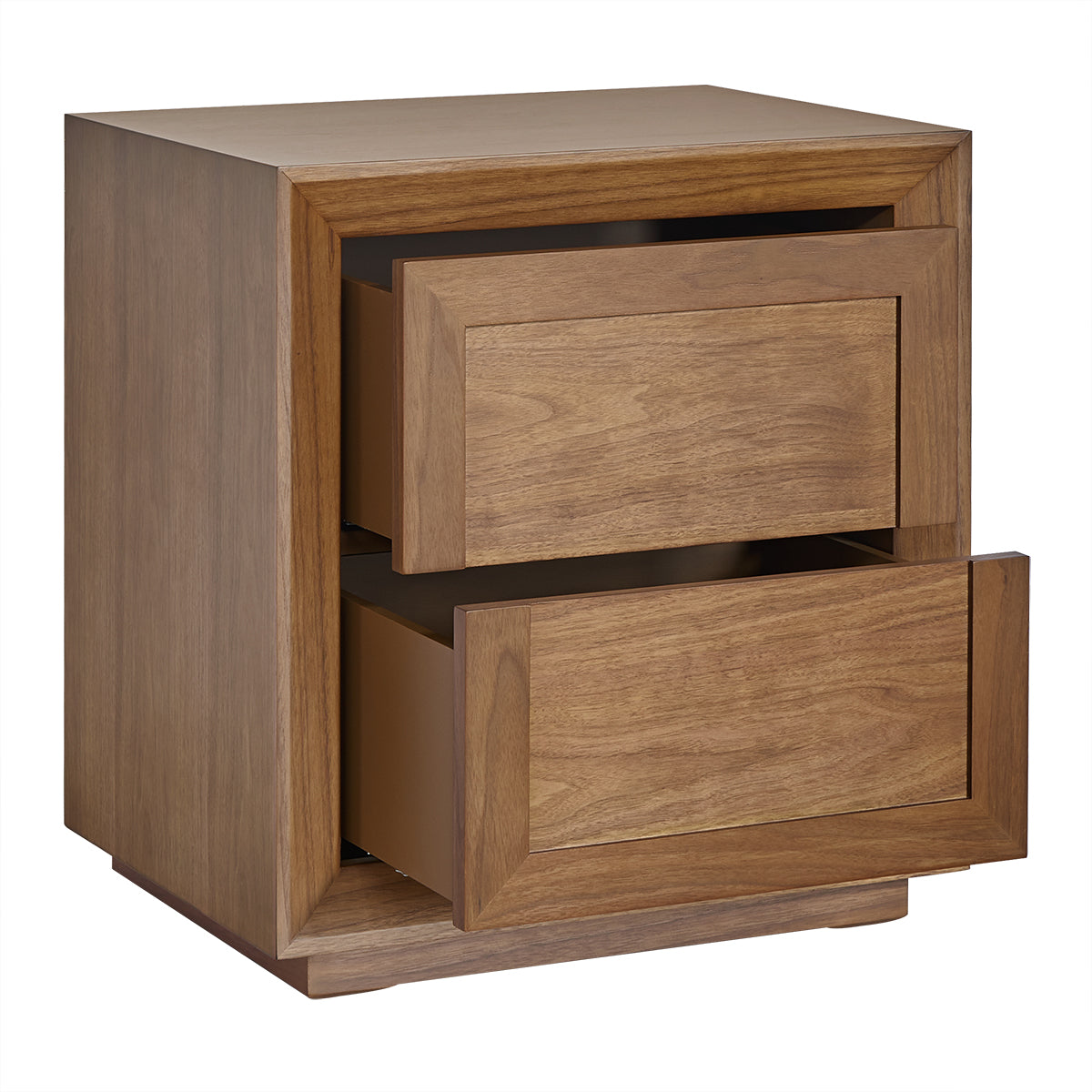 Balmain 60x65cm Tall Bedside Table - Walnut