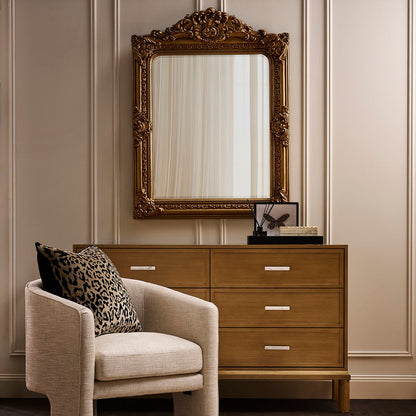 Elizabeth 90.5x120.5cm Wall Mirror - Antique Gold