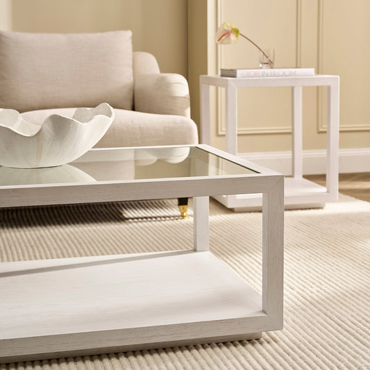 Sadie Oak Rectangle Coffee Table - White