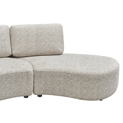 Oriel Modular 5 Seater Sofa - Speckle Brown Boucle
